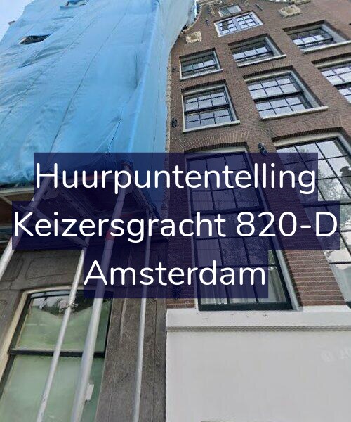 Foto gevel Huurpuntentelling voor Keizersgracht 820-D, Amsterdam