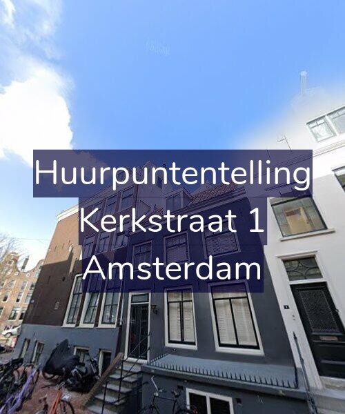 Foto gevel Huurpuntentelling voor Kerkstraat 1, Amsterdam