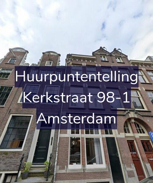 Foto gevel Huurpuntentelling voor Kerkstraat 98-1, Amsterdam