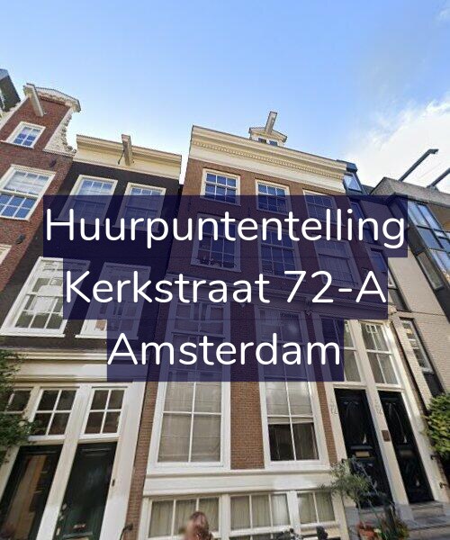 Foto gevel Huurpuntentelling voor Kerkstraat 72-A, Amsterdam