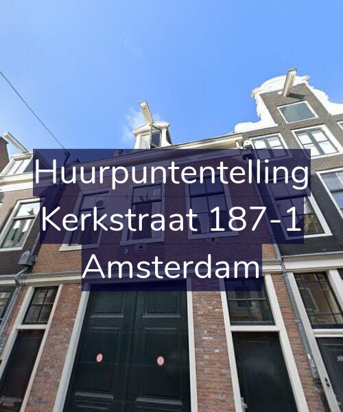 Foto gevel Huurpuntentelling voor Kerkstraat 187-1, Amsterdam