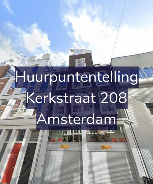 Foto gevel Huurpuntentelling voor Kerkstraat 208, Amsterdam