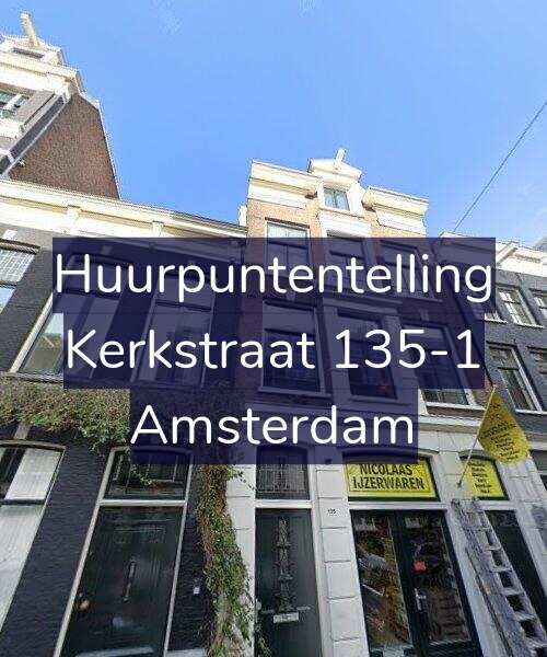 Foto gevel Huurpuntentelling voor Kerkstraat 135-1, Amsterdam