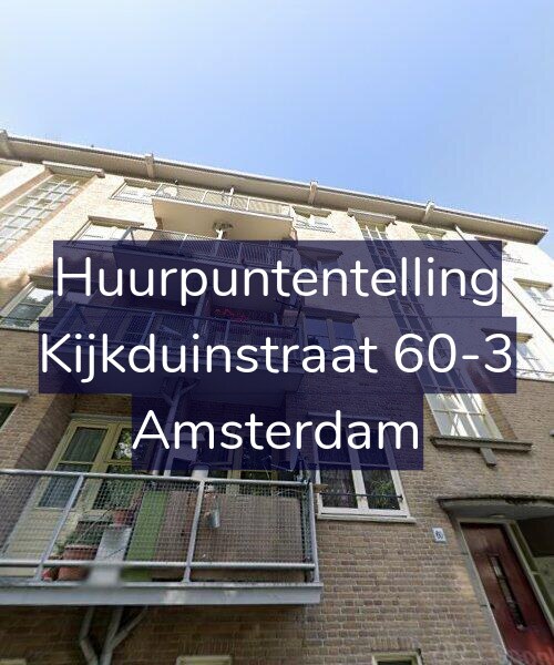Foto gevel Huurpuntentelling voor Kijkduinstraat 60-3, Amsterdam