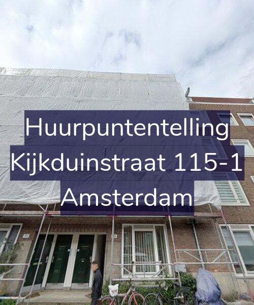 Foto gevel Huurpuntentelling voor Kijkduinstraat 115-1, Amsterdam