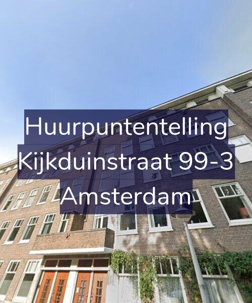 Foto gevel Huurpuntentelling voor Kijkduinstraat 99-3, Amsterdam