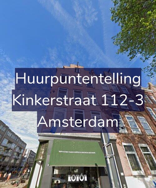 Foto gevel Huurpuntentelling voor Kinkerstraat 112-3, Amsterdam