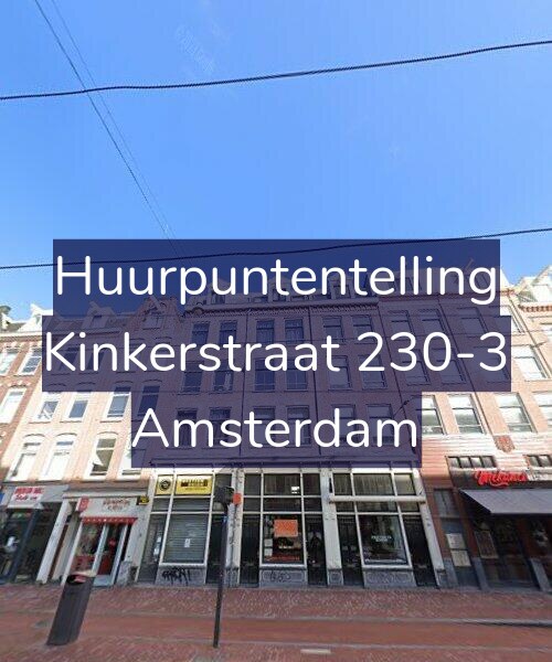 Foto gevel Huurpuntentelling voor Kinkerstraat 230-3, Amsterdam
