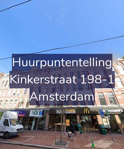 Foto gevel Huurpuntentelling voor Kinkerstraat 198-1, Amsterdam