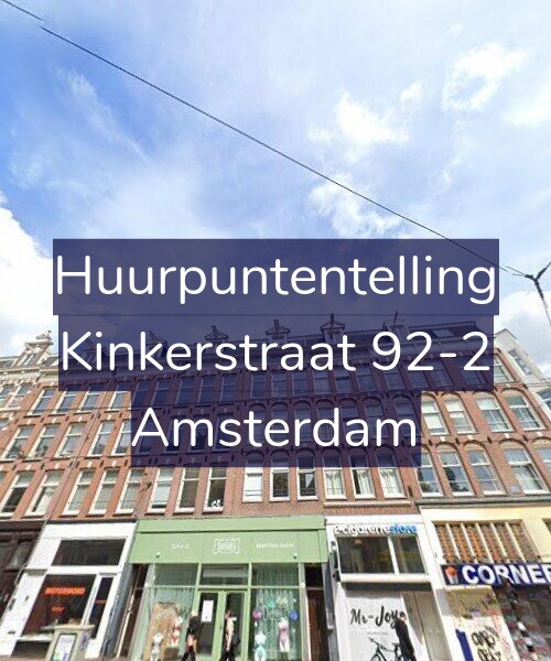 Foto gevel Huurpuntentelling voor Kinkerstraat 92-2, Amsterdam
