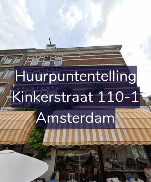 Foto gevel Huurpuntentelling voor Kinkerstraat 110-1, Amsterdam