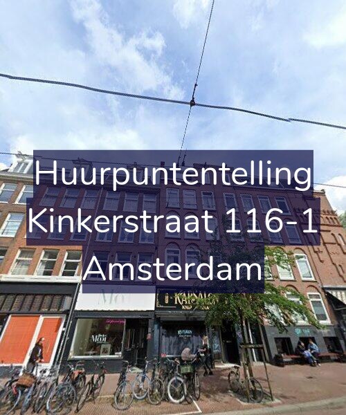 Foto gevel Huurpuntentelling voor Kinkerstraat 116-1, Amsterdam