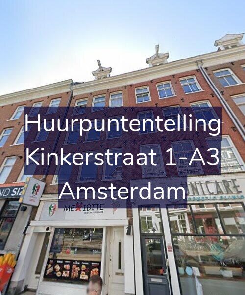 Foto gevel Huurpuntentelling voor Kinkerstraat 1-A3, Amsterdam