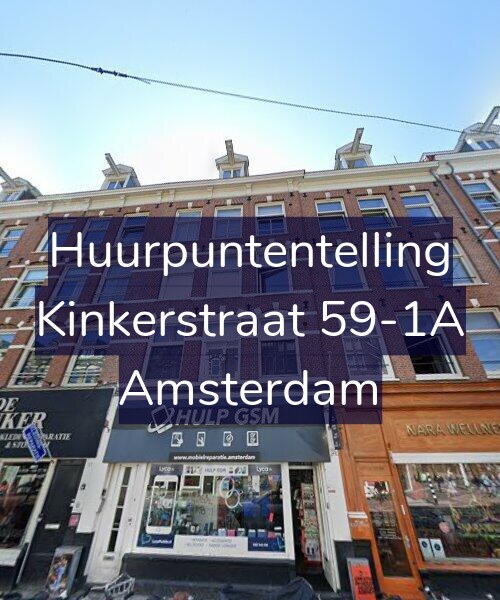 Foto gevel Huurpuntentelling voor Kinkerstraat 59-1A, Amsterdam