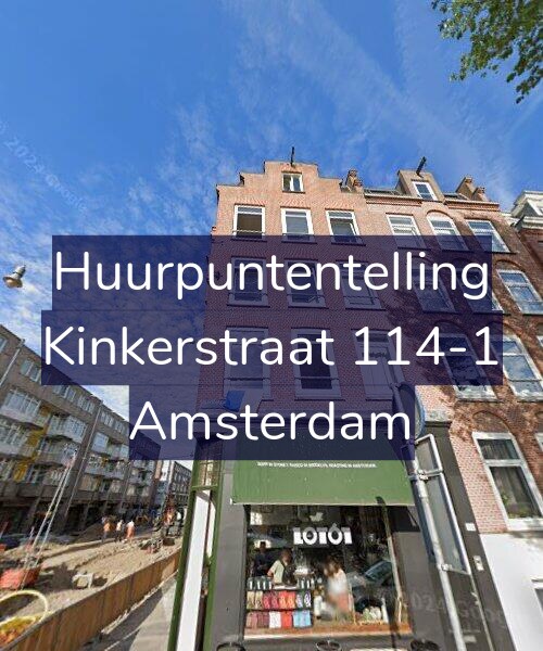 Foto gevel Huurpuntentelling voor Kinkerstraat 114-1, Amsterdam