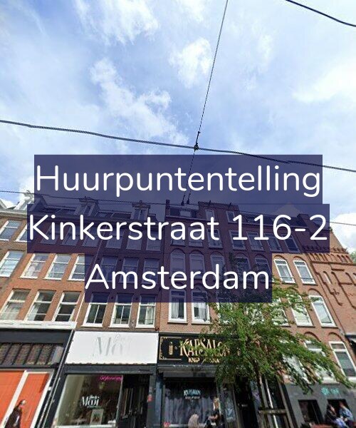 Foto gevel Huurpuntentelling voor Kinkerstraat 116-2, Amsterdam