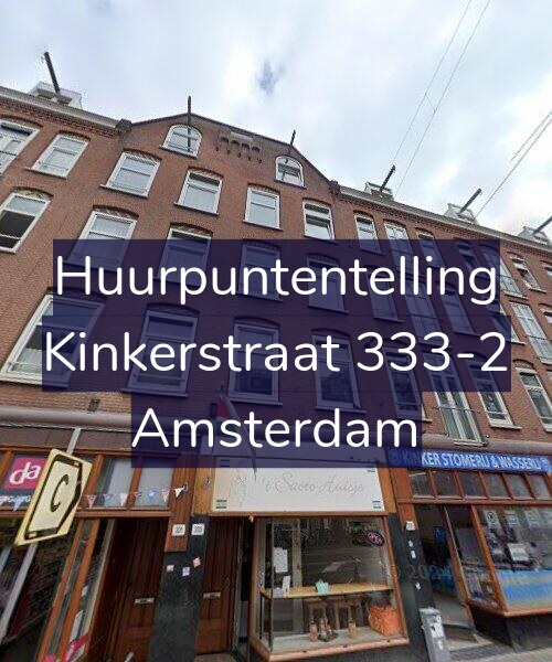 Foto gevel Huurpuntentelling voor Kinkerstraat 333-2, Amsterdam