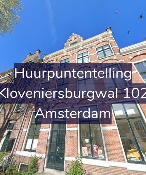 Foto gevel Huurpuntentelling voor Kloveniersburgwal 102, Amsterdam