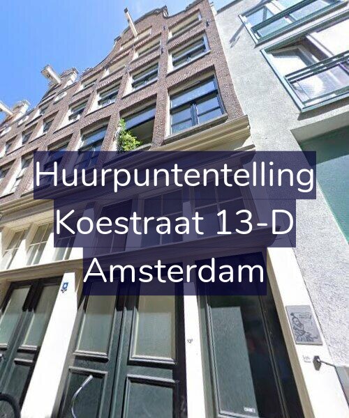Foto gevel Huurpuntentelling voor Koestraat 13-D, Amsterdam