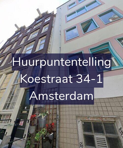 Foto gevel Huurpuntentelling voor Koestraat 34-1, Amsterdam