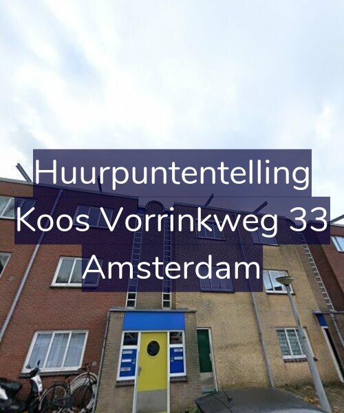 Foto gevel Huurpuntentelling voor Koos Vorrinkweg 33, Amsterdam