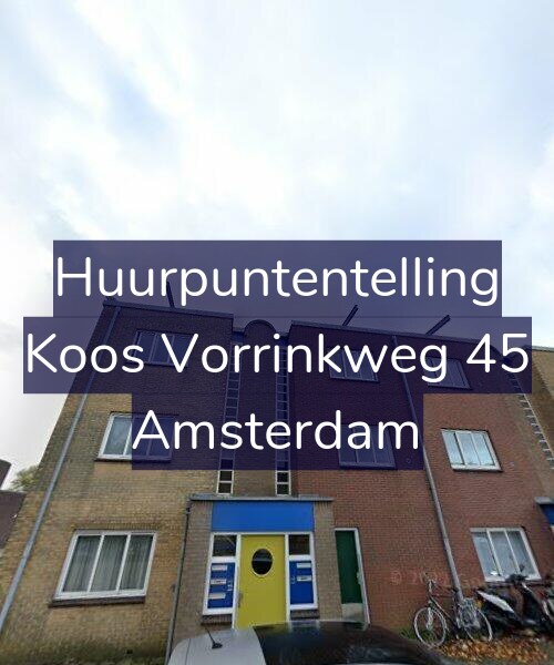 Foto gevel Huurpuntentelling voor Koos Vorrinkweg 45, Amsterdam