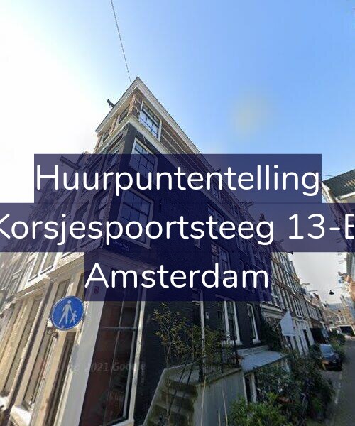 Foto gevel Huurpuntentelling voor Korsjespoortsteeg 13-B, Amsterdam