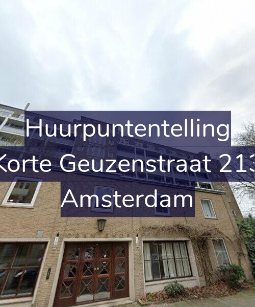 Foto gevel Huurpuntentelling voor Korte Geuzenstraat 213, Amsterdam