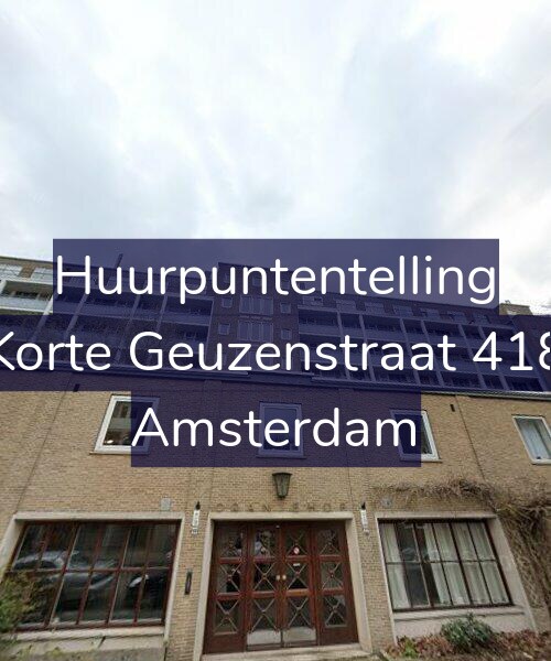 Foto gevel Huurpuntentelling voor Korte Geuzenstraat 418, Amsterdam