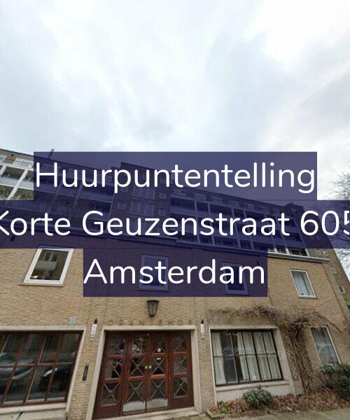 Foto gevel Huurpuntentelling voor Korte Geuzenstraat 605, Amsterdam
