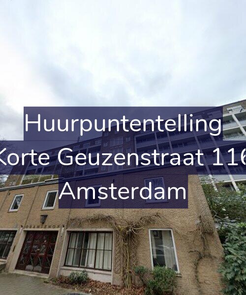 Foto gevel Huurpuntentelling voor Korte Geuzenstraat 116, Amsterdam