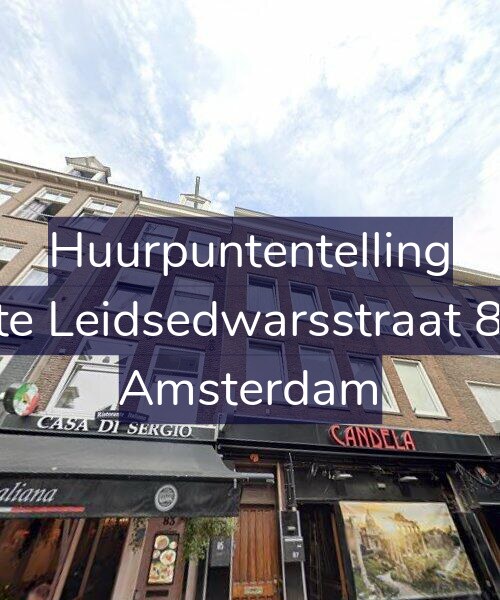 Foto gevel Huurpuntentelling voor Korte Leidsedwarsstraat 85-3, Amsterdam