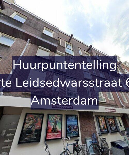 Foto gevel Huurpuntentelling voor Korte Leidsedwarsstraat 6-A, Amsterdam