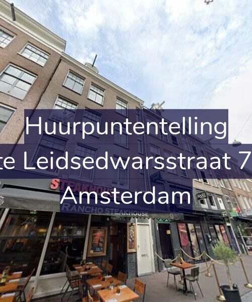 Foto gevel Huurpuntentelling voor Korte Leidsedwarsstraat 75-G, Amsterdam