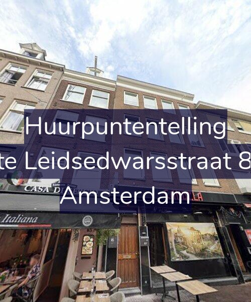 Foto gevel Huurpuntentelling voor Korte Leidsedwarsstraat 85-2, Amsterdam