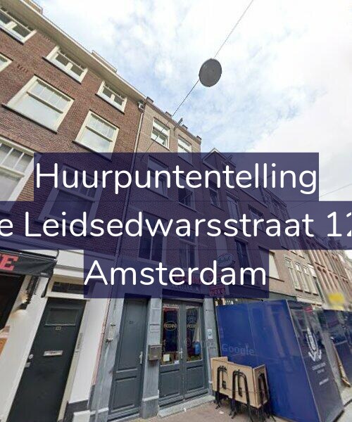 Foto gevel Huurpuntentelling voor Korte Leidsedwarsstraat 123-2, Amsterdam