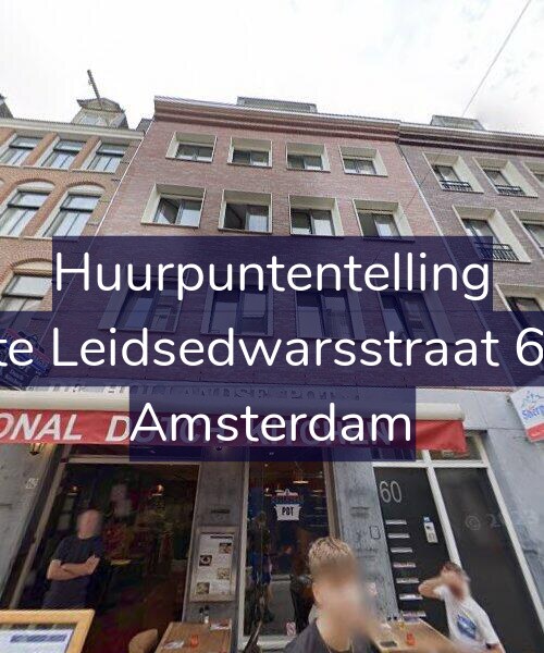 Foto gevel Huurpuntentelling voor Korte Leidsedwarsstraat 60-C, Amsterdam