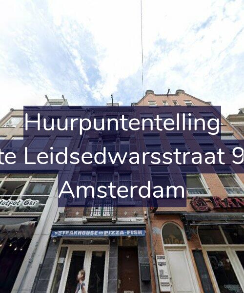 Foto gevel Huurpuntentelling voor Korte Leidsedwarsstraat 99-2, Amsterdam