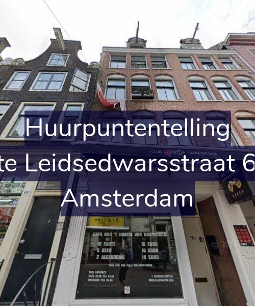 Foto gevel Huurpuntentelling voor Korte Leidsedwarsstraat 66-3, Amsterdam