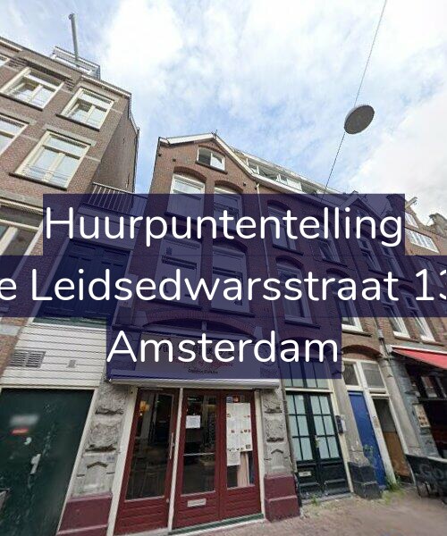 Foto gevel Huurpuntentelling voor Korte Leidsedwarsstraat 139-1, Amsterdam