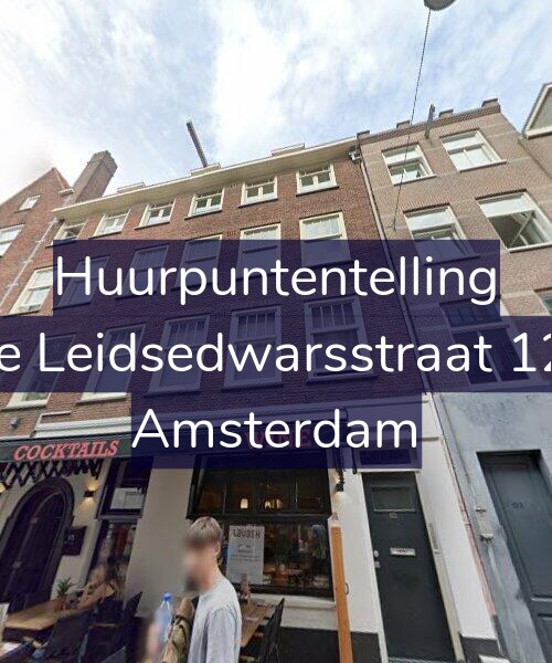 Foto gevel Huurpuntentelling voor Korte Leidsedwarsstraat 121-1, Amsterdam