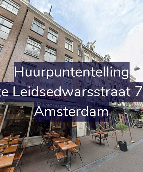Foto gevel Huurpuntentelling voor Korte Leidsedwarsstraat 75-H, Amsterdam