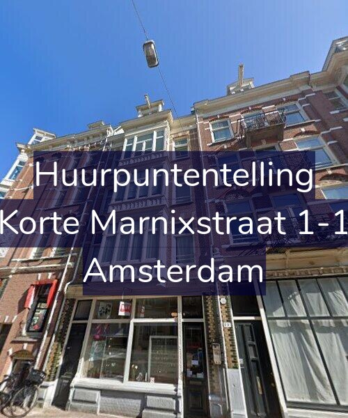 Foto gevel Huurpuntentelling voor Korte Marnixstraat 1-1, Amsterdam