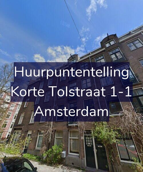 Foto gevel Huurpuntentelling voor Korte Tolstraat 1-1, Amsterdam