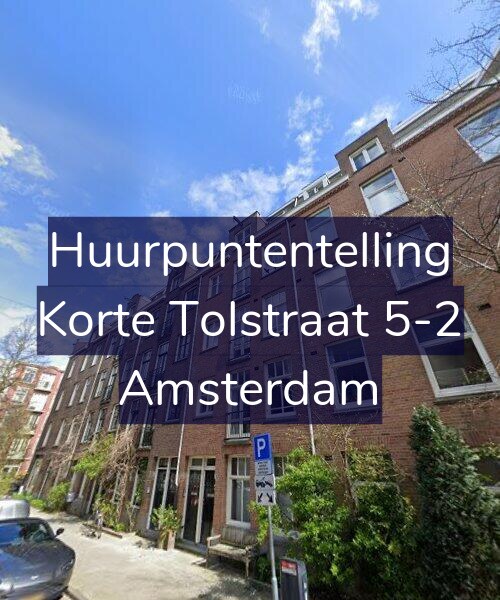 Foto gevel Huurpuntentelling voor Korte Tolstraat 5-2, Amsterdam