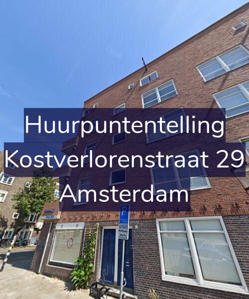 Foto gevel Huurpuntentelling voor Kostverlorenstraat 29, Amsterdam