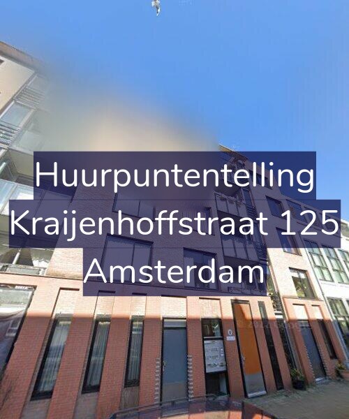 Foto gevel Huurpuntentelling voor Kraijenhoffstraat 125, Amsterdam
