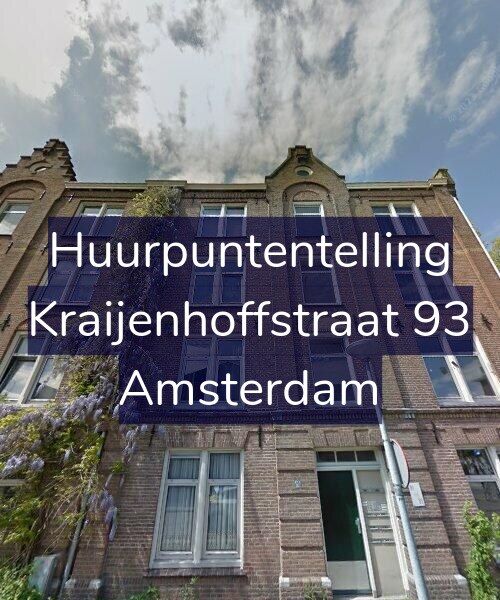 Foto gevel Huurpuntentelling voor Kraijenhoffstraat 93, Amsterdam