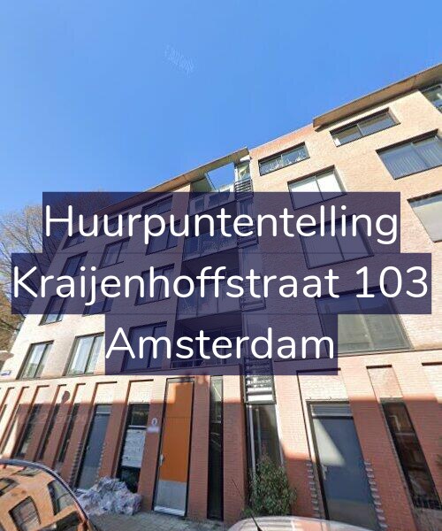 Foto gevel Huurpuntentelling voor Kraijenhoffstraat 103, Amsterdam