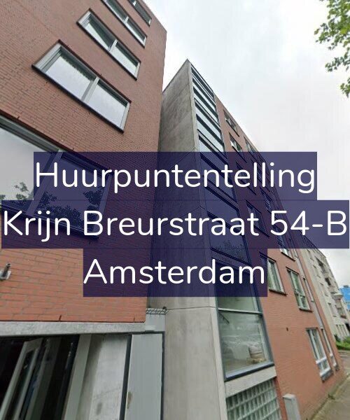Foto gevel Huurpuntentelling voor Krijn Breurstraat 54-B, Amsterdam